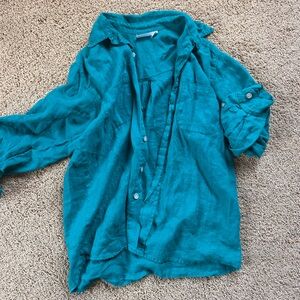 Chico's Teal Button Down Shirt
